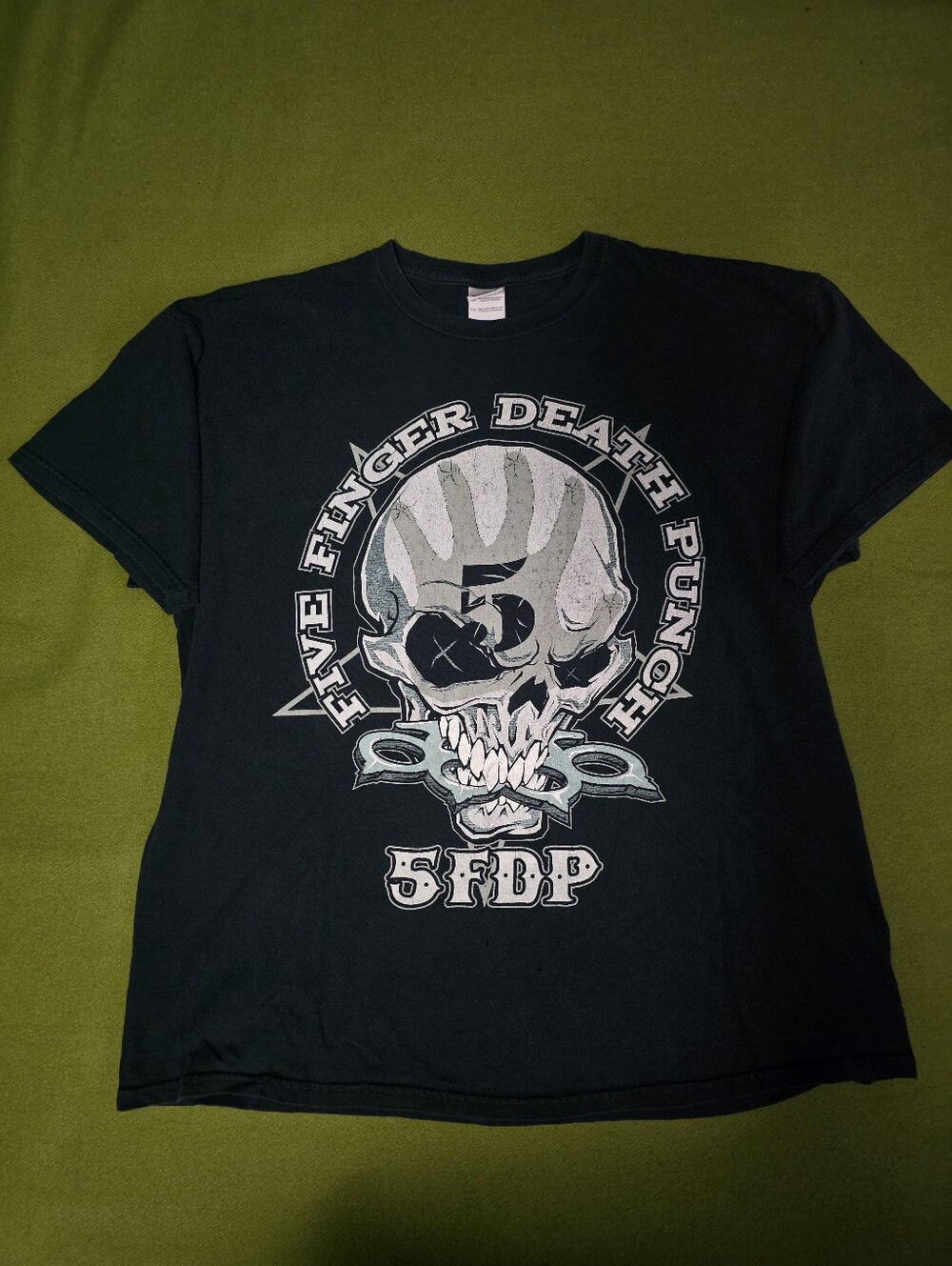 2011 Five Finger Death Punch Black Band Graphic T‑Shirt